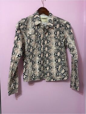 NWT L’Agence Reptile Snakeskin Jean Jacket size small